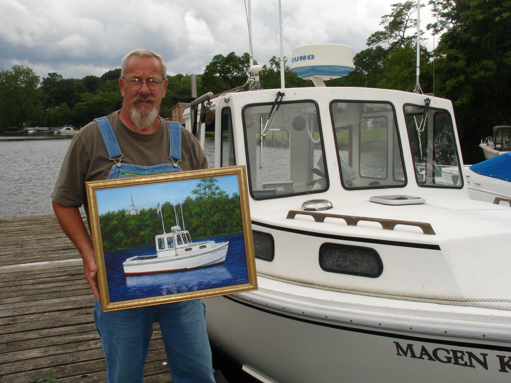 Larry's Boat - Original Oil Painting 16" x 20" by Kristy Bishop (c) 2016