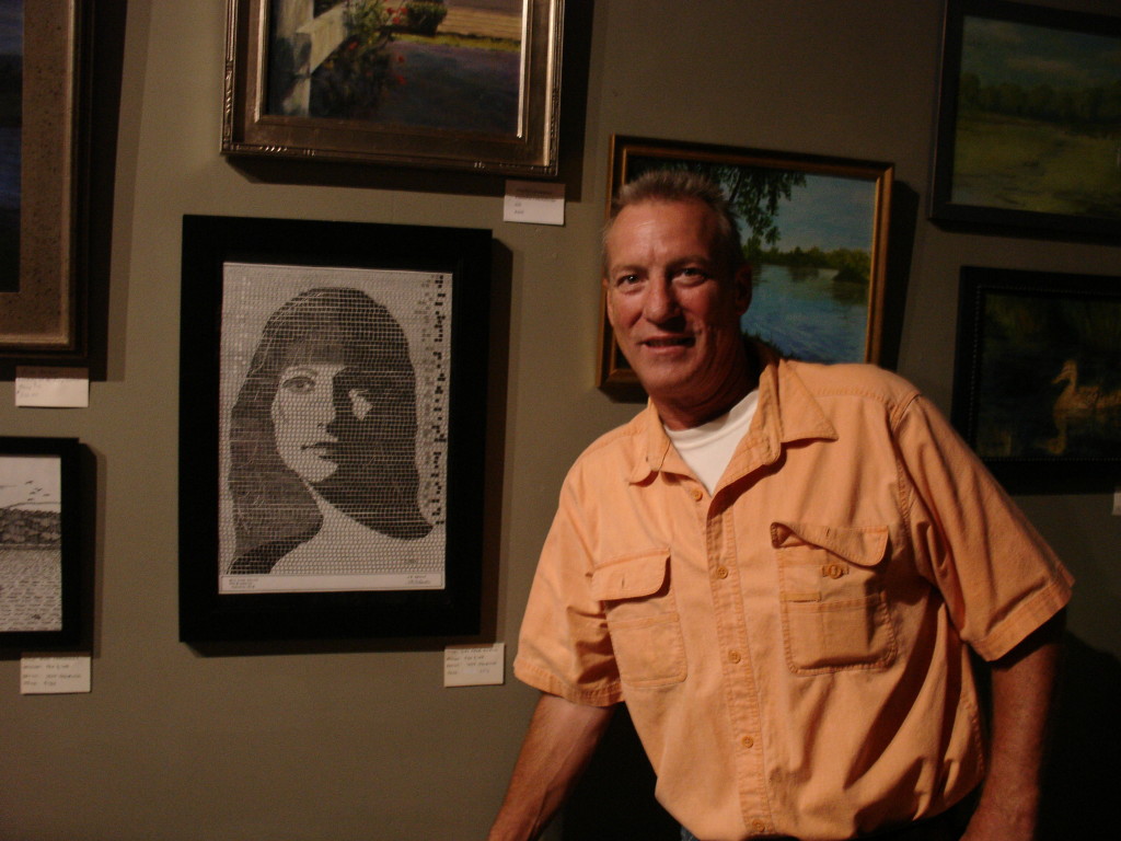 Runner-Up in the UCAA Popular Vote Contest Jeff Helmuth with his Ink Drawing "Girl from Zurich" 